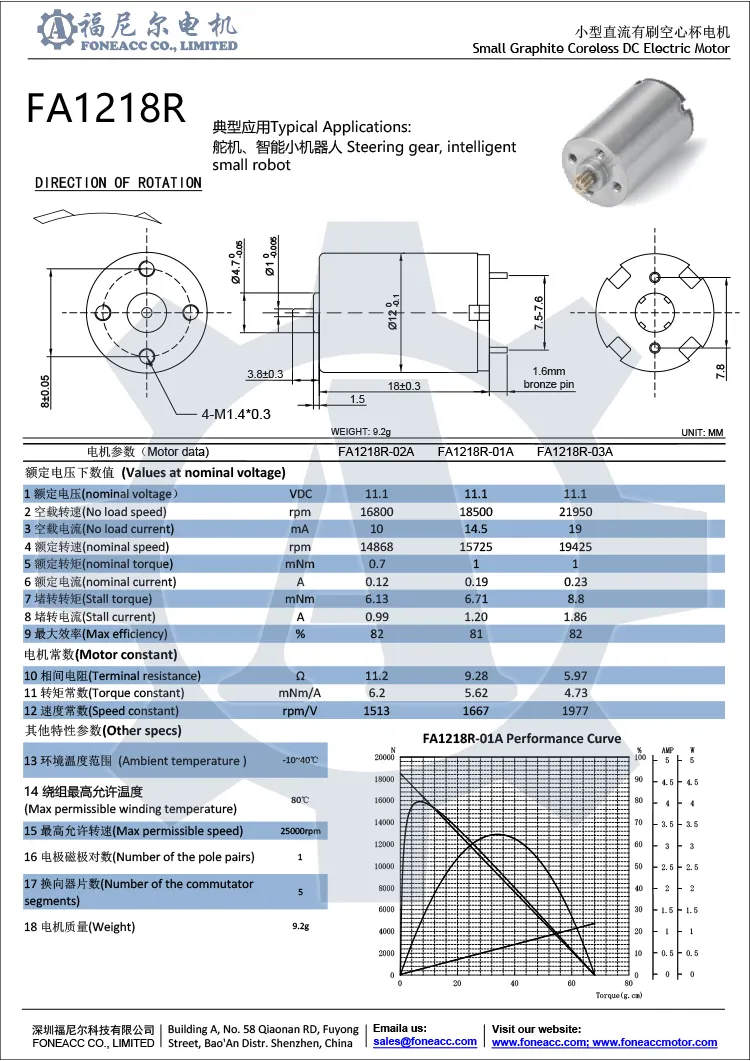 1218r12mmマイクロコアレスブラシDC電気モーター.webp